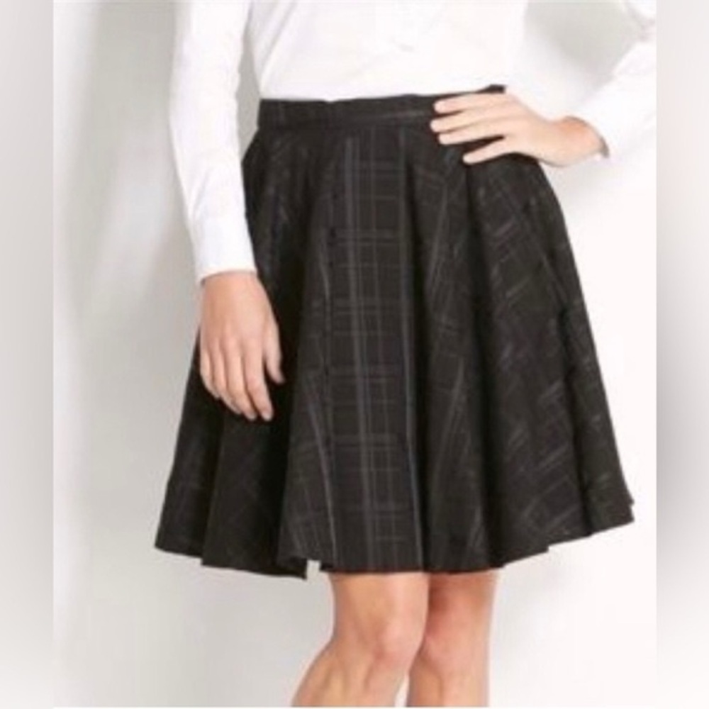 *VINEYARD VINES* Black Plaid High Waist Flare School Girl Mini Skater Skirt Sz 2